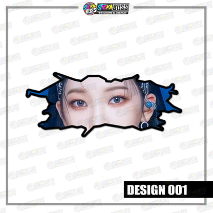 KPOP-AESPA | CRACK PEEKERS  ( ANIME VINYL STICKER DECALS )【Stickaboss】