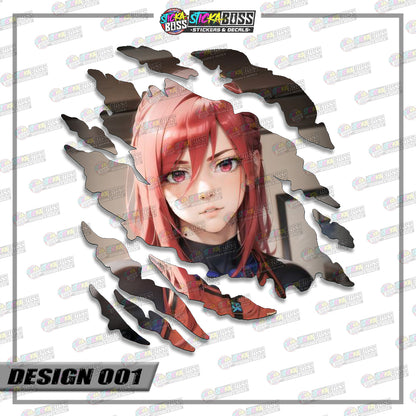 BLUE BLOCK | ANIME SCRATCH STICKER【VINYL PRINTED】( LAMINATED / WATERPROOF )【Stickaboss】