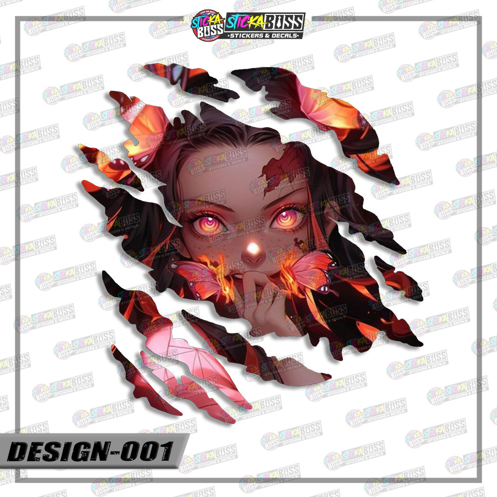 DEMONSLAYER | ANIME SCRATCH STICKER【VINYL PRINTED】( LAMINATED / WATERPROOF )【Stickaboss】
