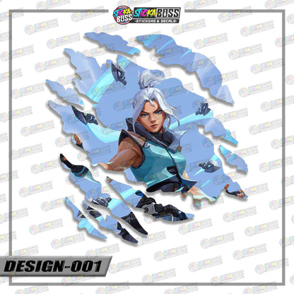 VALORANT | ANIME SCRATCH STICKER【VINYL PRINTED】( LAMINATED / WATERPROOF )【Stickaboss】