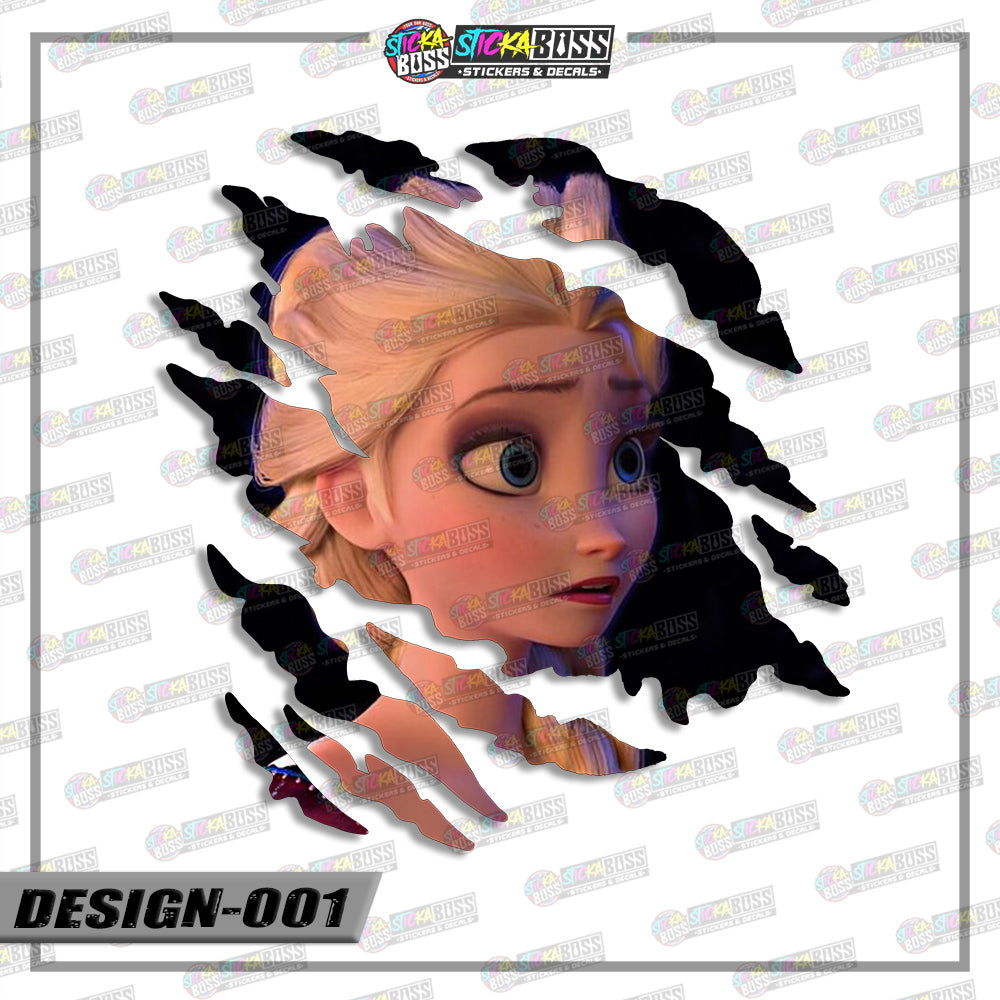 DISNEY PRINCESSES PART 1 | ANIME SCRATCH STICKER【VINYL PRINTED】( LAMINATED / WATERPROOF )
