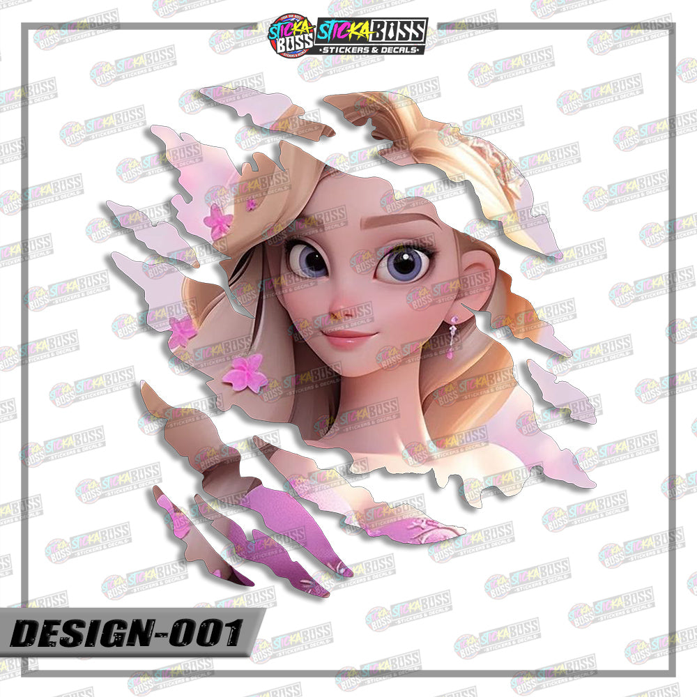 BARBIE   | ANIME SCRATCH STICKER【VINYL PRINTED】( LAMINATED / WATERPROOF )【Stickaboss】
