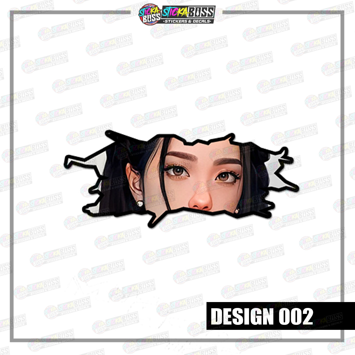 KPOP- BLACKPINK | CRACK PEEKERS  ( ANIME VINYL STICKER DECALS )【Stickaboss】