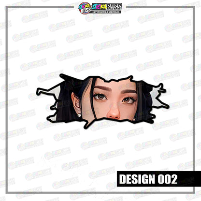 KPOP- BLACKPINK | CRACK PEEKERS  ( ANIME VINYL STICKER DECALS )【Stickaboss】