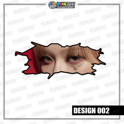 KPOP-AESPA | CRACK PEEKERS  ( ANIME VINYL STICKER DECALS )【Stickaboss】