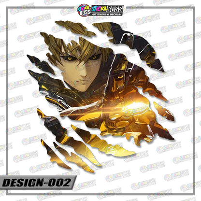 ONE PUNCH  MAN | ANIME SCRATCH STICKER【VINYL PRINTED】( LAMINATED / WATERPROOF )【Stickaboss】