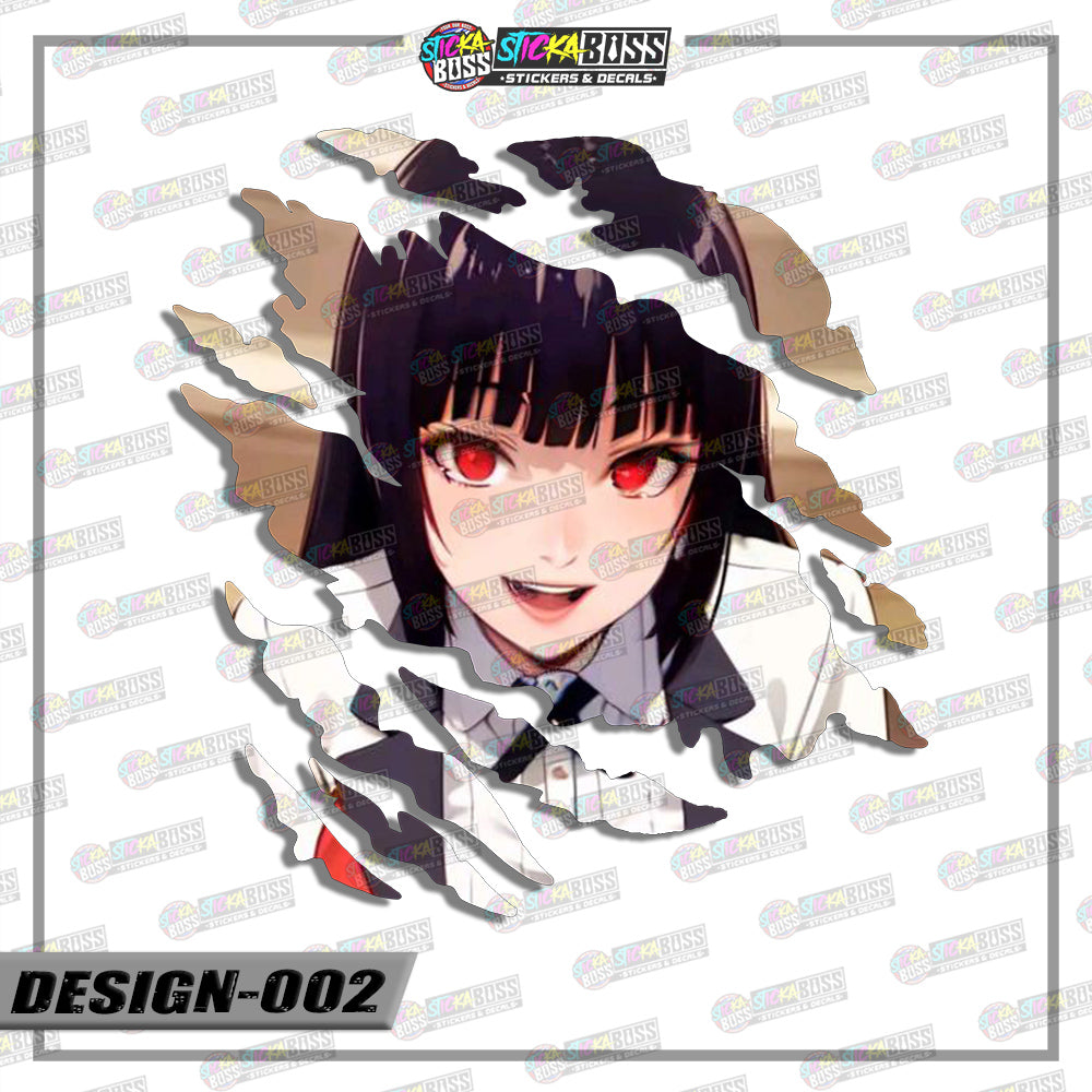 KAKEGURUI | ANIME SCRATCH STICKER【VINYL PRINTED】( LAMINATED / WATERPROOF )【Stickaboss】