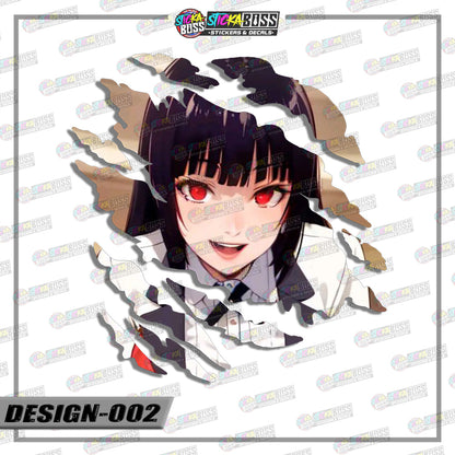 KAKEGURUI | ANIME SCRATCH STICKER【VINYL PRINTED】( LAMINATED / WATERPROOF )【Stickaboss】
