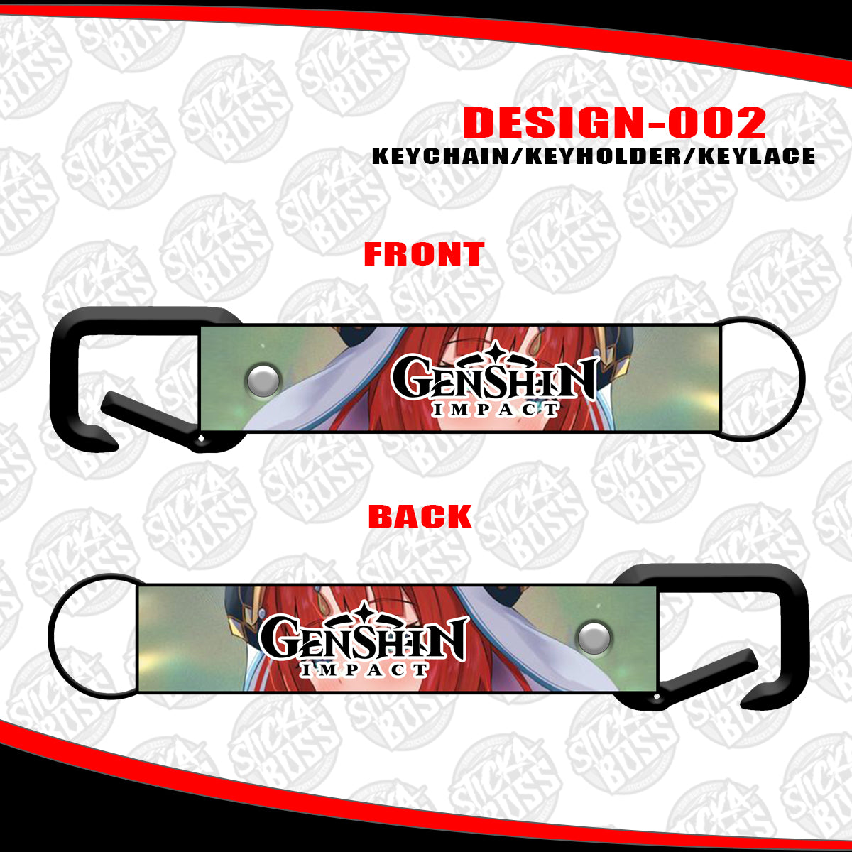 GENSHIN IMPACT KEYCHAIN / KEYHOLDER / KEYLACE (SOLD PER PIECE)【Stickaboss】