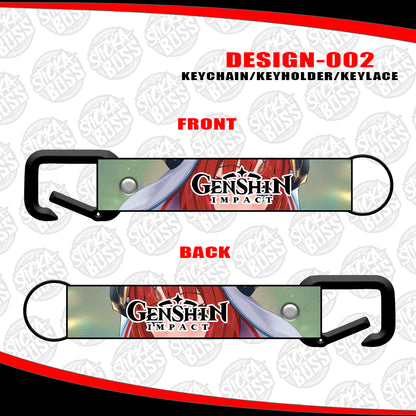 GENSHIN IMPACT KEYCHAIN / KEYHOLDER / KEYLACE (SOLD PER PIECE)【Stickaboss】