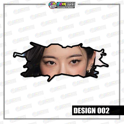 KPOP- ITZY| CRACK PEEKERS  ( ANIME VINYL STICKER DECALS )【Stickaboss】