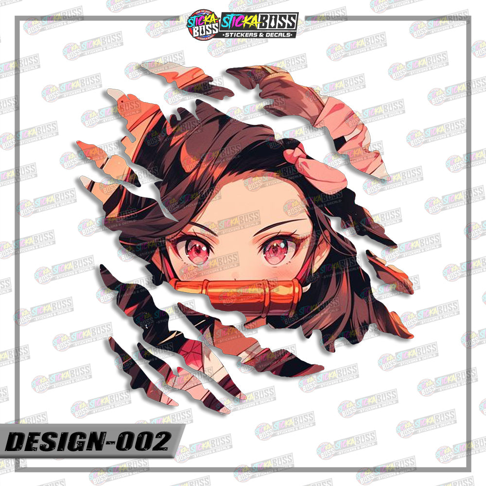DEMONSLAYER | ANIME SCRATCH STICKER【VINYL PRINTED】( LAMINATED / WATERPROOF )【Stickaboss】