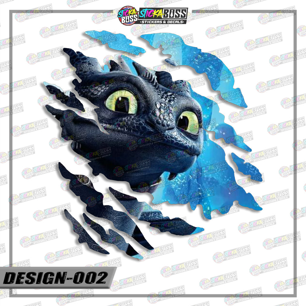 HOW TO TRAIN YOU DRAGON | SCRATCH STICKER【VINYL PRINTED】( LAMINATED / WATERPROOF )【Stickaboss】