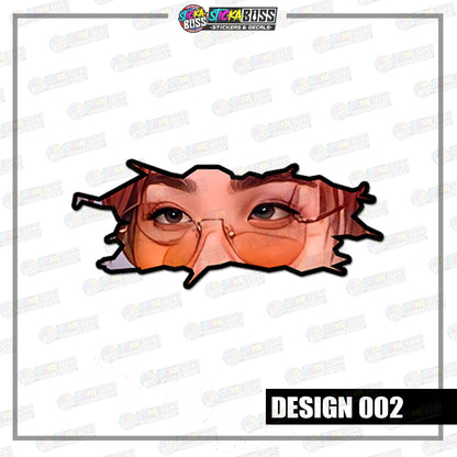 KPOP- BTS| CRACK PEEKERS  ( ANIME VINYL STICKER DECALS )【Stickaboss】