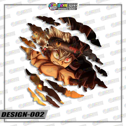 BLACK CLOVER | ANIME SCRATCH STICKER【VINYL PRINTED】( LAMINATED / WATERPROOF )