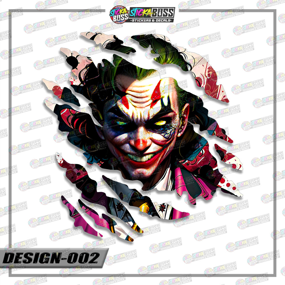 JOKER&HARLEY QUINN | ANIME SCRATCH STICKER【VINYL PRINTED】( LAMINATED / WATERPROOF )【Stickaboss】