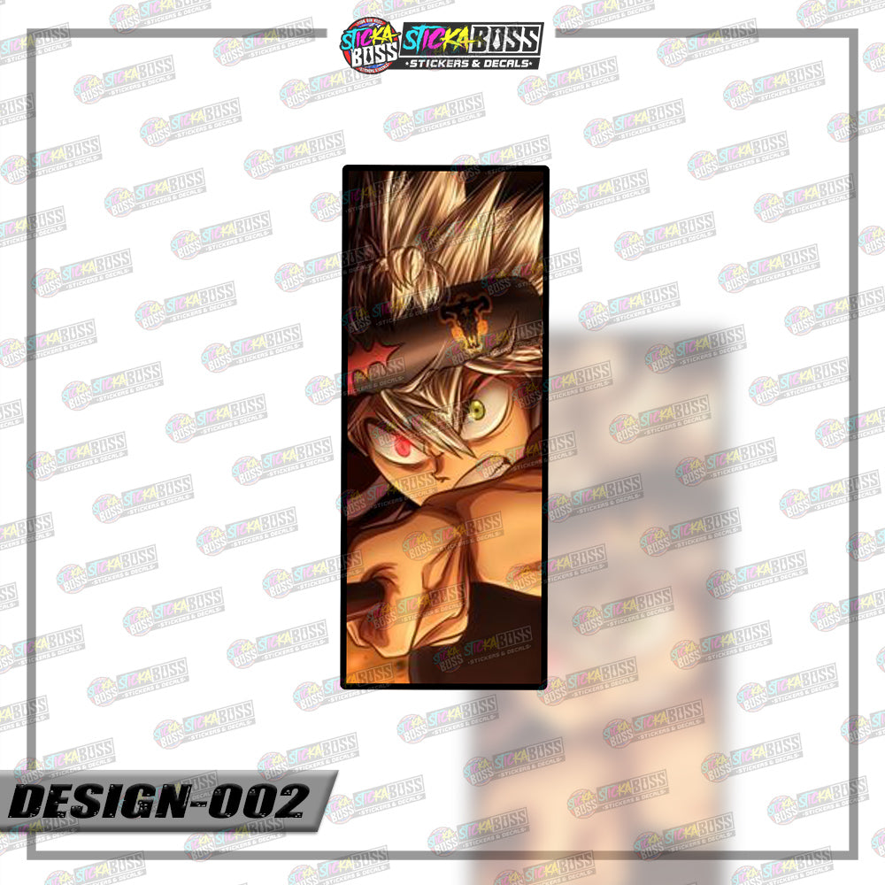 BLACK CLOVER | RECTANGLE SIZE  VINYL STICKER 【VINYL PRINTED】( LAMINATED / WATERPROOF )