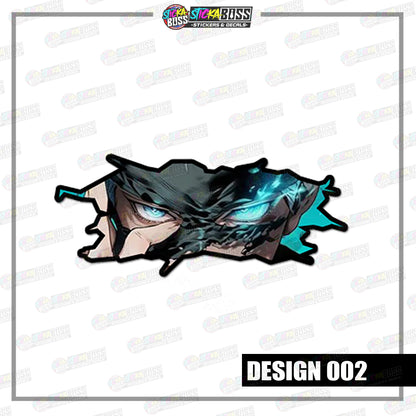 JUJUTSU KAISEN | CRACK PEEKERS  ( ANIME VINYL STICKER DECALS )【Stickaboss】