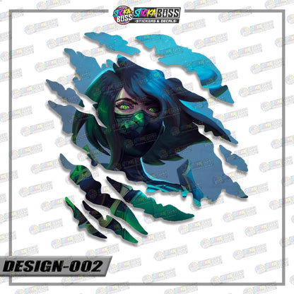 VALORANT | ANIME SCRATCH STICKER【VINYL PRINTED】( LAMINATED / WATERPROOF )【Stickaboss】