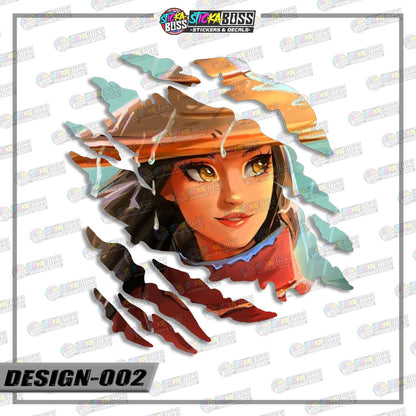 DISNEY PRINCESSES PART 1 | ANIME SCRATCH STICKER【VINYL PRINTED】( LAMINATED / WATERPROOF )