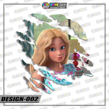 BARBIE   | ANIME SCRATCH STICKER【VINYL PRINTED】( LAMINATED / WATERPROOF )【Stickaboss】