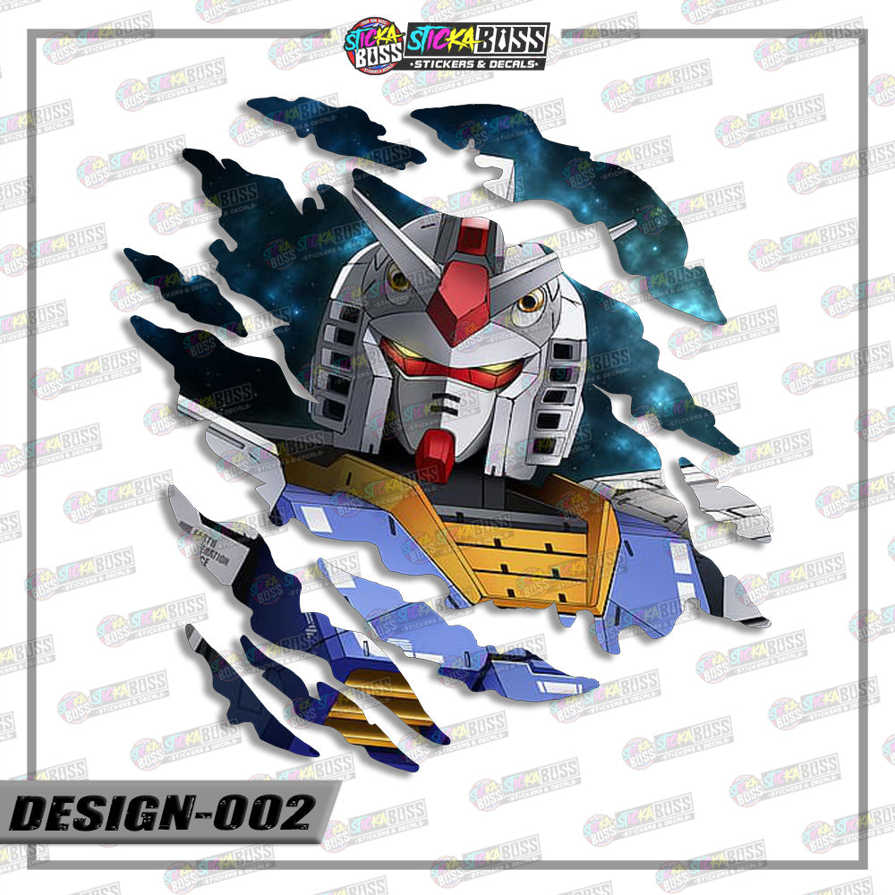 GUNDAM PART 1 | ANIME SCRATCH STICKER【VINYL PRINTED】( LAMINATED / WATERPROOF )【Stickaboss】
