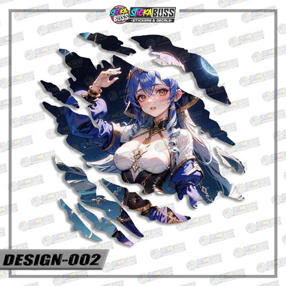 GENSHIN IMPACT | ANIME SCRATCH STICKER【VINYL PRINTED】( LAMINATED / WATERPROOF )【Stickaboss】