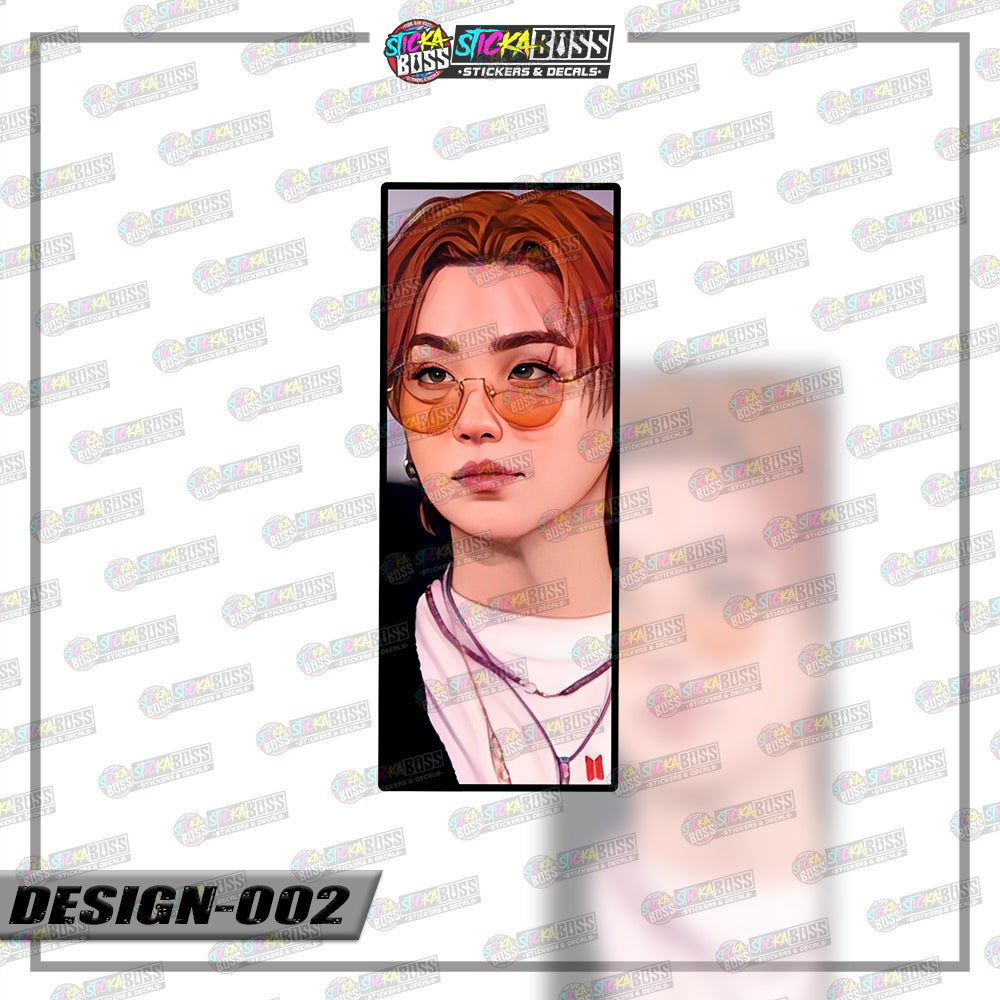 KPOP-BTS | RECTANGLE SIZE  VINYL STICKER 【VINYL PRINTED】( LAMINATED / WATERPROOF )