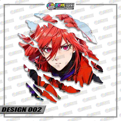 BLUE BLOCK | ANIME SCRATCH STICKER【VINYL PRINTED】( LAMINATED / WATERPROOF )【Stickaboss】