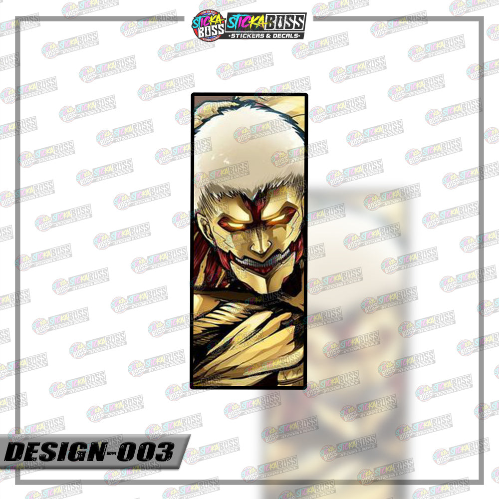 ATTACK ON TITAN | RECTANGLE SIZE  VINYL STICKER 【VINYL PRINTED】( LAMINATED / WATERPROOF )