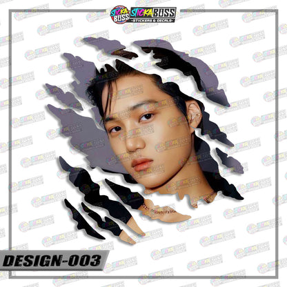 EXO | SCRATCH STICKER【VINYL PRINTED】( LAMINATED / WATERPROOF )【Stickaboss】