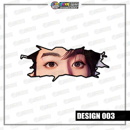 KPOP- BTS| CRACK PEEKERS  ( ANIME VINYL STICKER DECALS )【Stickaboss】