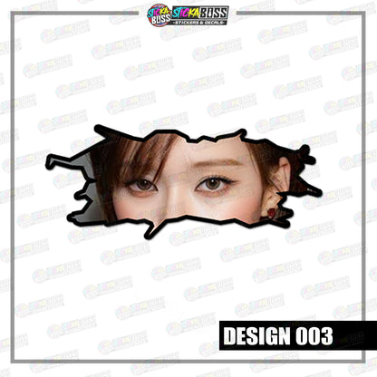 KPOP-AESPA | CRACK PEEKERS  ( ANIME VINYL STICKER DECALS )【Stickaboss】