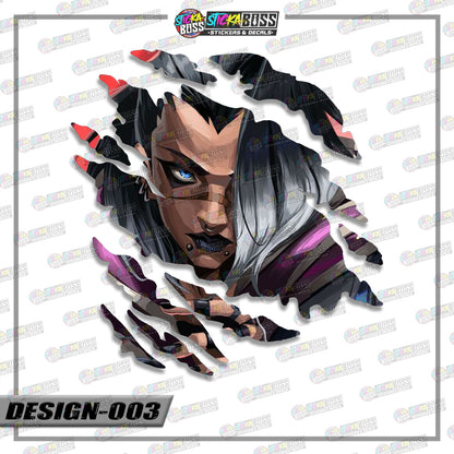 VALORANT | ANIME SCRATCH STICKER【VINYL PRINTED】( LAMINATED / WATERPROOF )【Stickaboss】