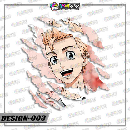 TOKYO REVENGERS | ANIME SCRATCH STICKER【VINYL PRINTED】( LAMINATED / WATERPROOF )【Stickaboss】