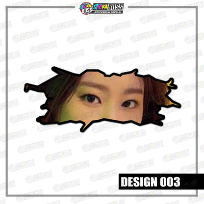 KPOP- ITZY| CRACK PEEKERS  ( ANIME VINYL STICKER DECALS )【Stickaboss】