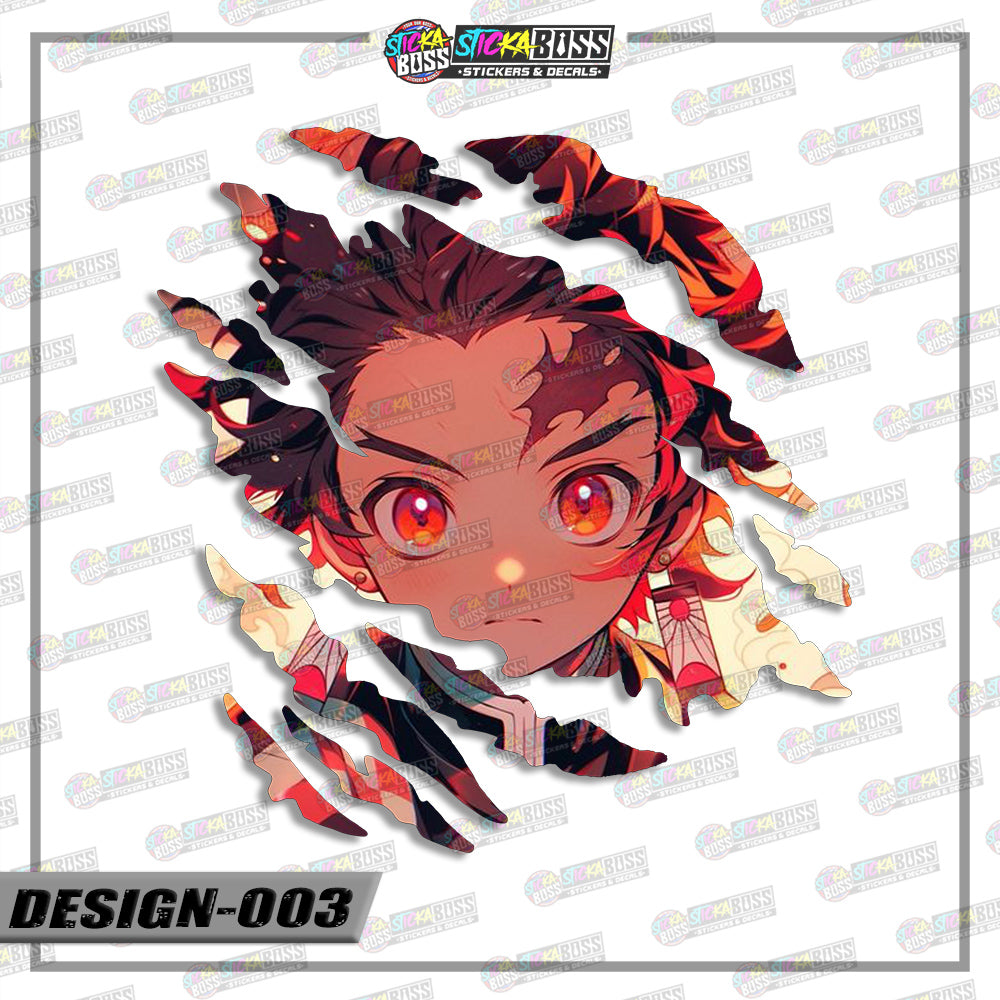 DEMONSLAYER | ANIME SCRATCH STICKER【VINYL PRINTED】( LAMINATED / WATERPROOF )【Stickaboss】