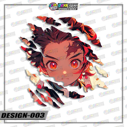 DEMONSLAYER | ANIME SCRATCH STICKER【VINYL PRINTED】( LAMINATED / WATERPROOF )【Stickaboss】
