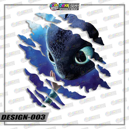 HOW TO TRAIN YOU DRAGON | SCRATCH STICKER【VINYL PRINTED】( LAMINATED / WATERPROOF )【Stickaboss】