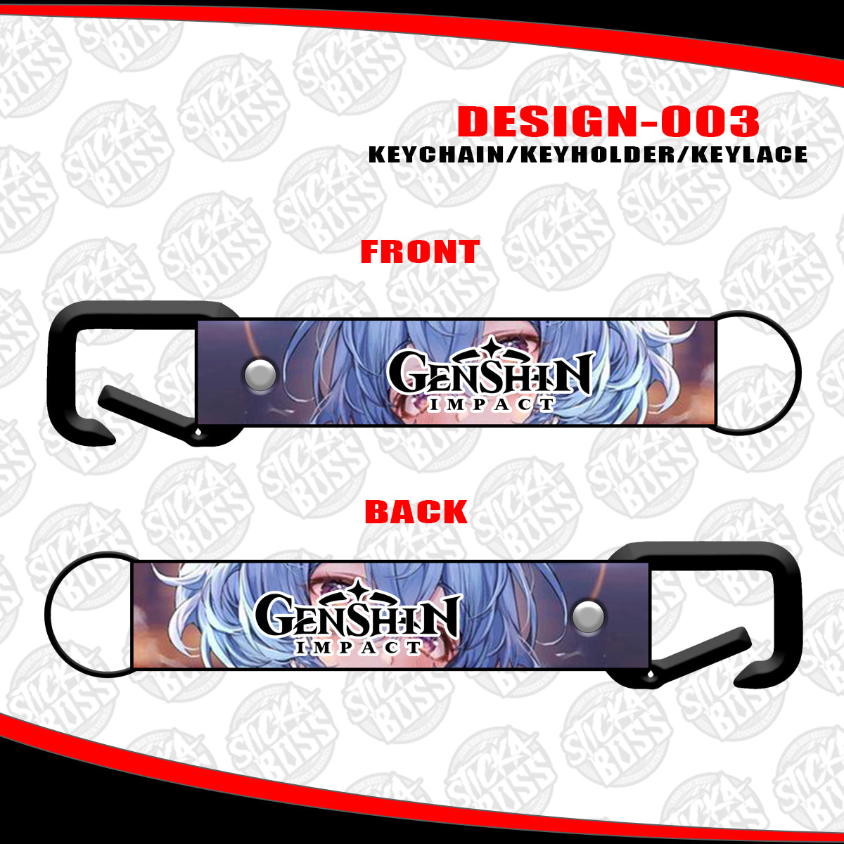 GENSHIN IMPACT KEYCHAIN / KEYHOLDER / KEYLACE (SOLD PER PIECE)【Stickaboss】