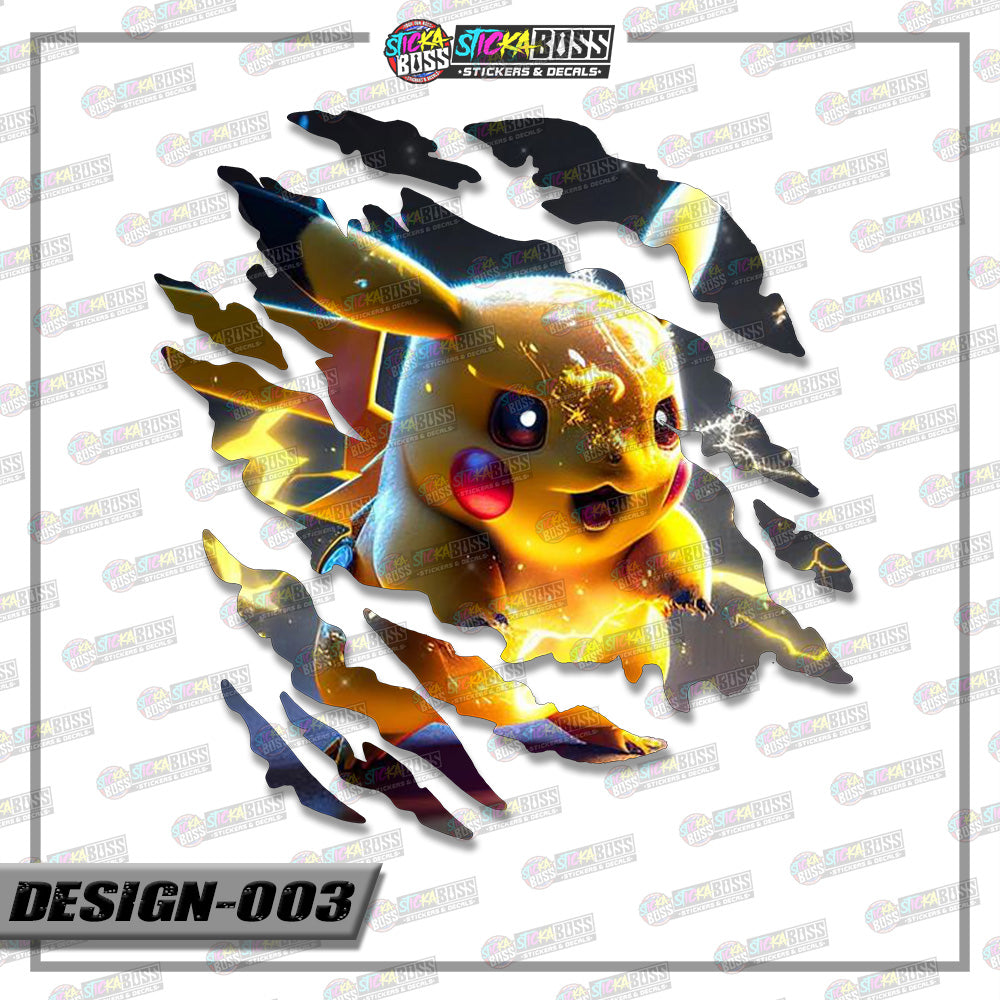 POKEMON PART 1 | ANIME SCRATCH STICKER【VINYL PRINTED】( LAMINATED / WATERPROOF )【Stickaboss】