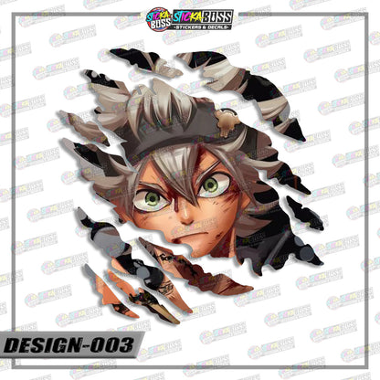 BLACK CLOVER | ANIME SCRATCH STICKER【VINYL PRINTED】( LAMINATED / WATERPROOF )