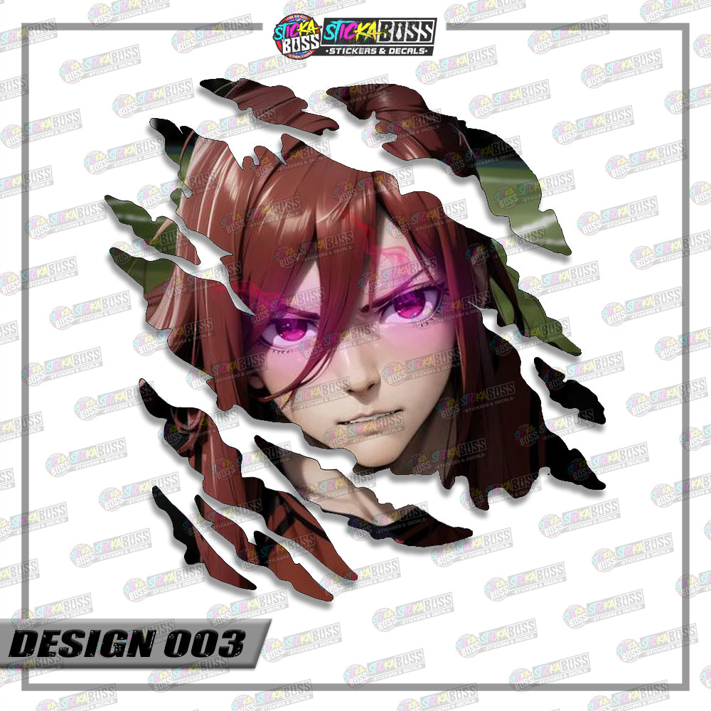 BLUE BLOCK | ANIME SCRATCH STICKER【VINYL PRINTED】( LAMINATED / WATERPROOF )【Stickaboss】