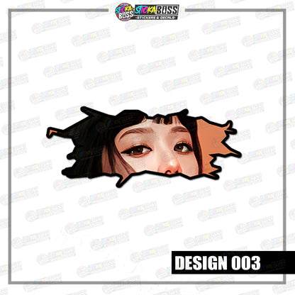 KPOP- BLACKPINK | CRACK PEEKERS  ( ANIME VINYL STICKER DECALS )【Stickaboss】