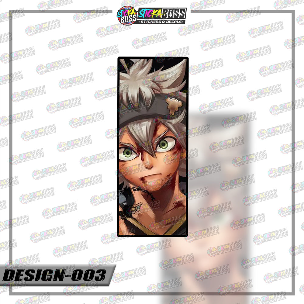 BLACK CLOVER | RECTANGLE SIZE  VINYL STICKER 【VINYL PRINTED】( LAMINATED / WATERPROOF )