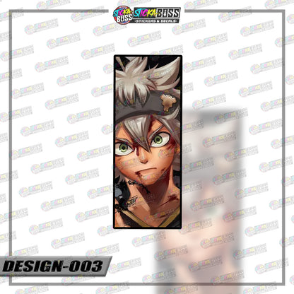 BLACK CLOVER | RECTANGLE SIZE  VINYL STICKER 【VINYL PRINTED】( LAMINATED / WATERPROOF )