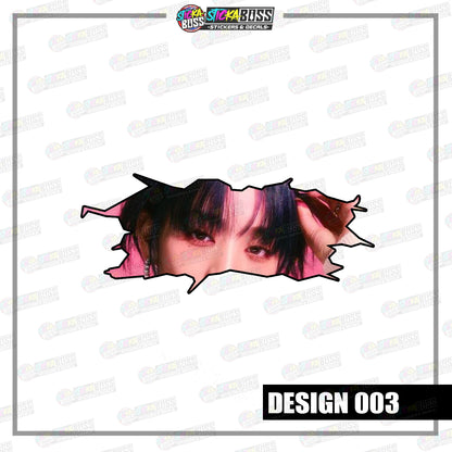 KPOP-GIDLE | CRACK PEEKERS  ( ANIME VINYL STICKER DECALS )【Stickaboss】