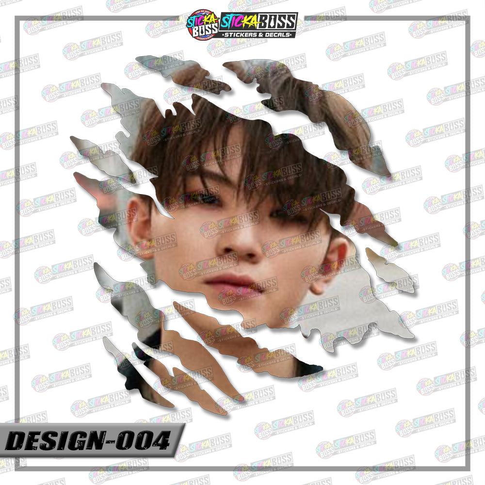 Seventeen | SCRATCH STICKER【VINYL PRINTED】( LAMINATED / WATERPROOF )【Stickaboss】