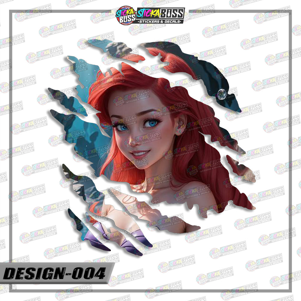 DISNEY PRINCESSES PART 1 | ANIME SCRATCH STICKER【VINYL PRINTED】( LAMINATED / WATERPROOF )