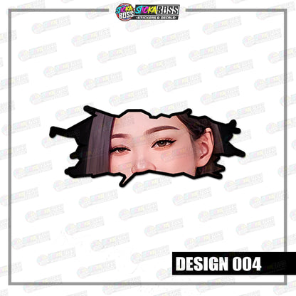 KPOP- BLACKPINK | CRACK PEEKERS  ( ANIME VINYL STICKER DECALS )【Stickaboss】